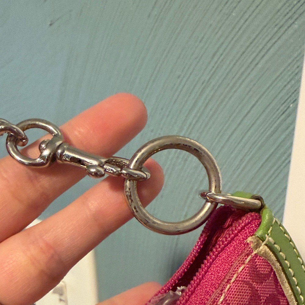 Coach Pink & Green Watermelon Slice Wristlet - Picture 7 of 9